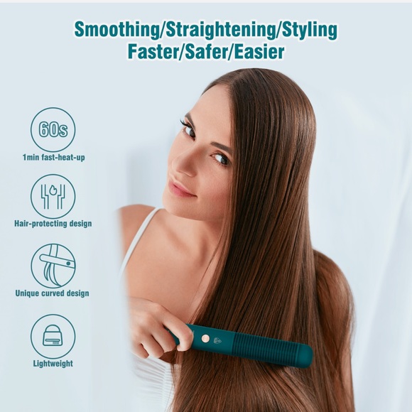 ZAO’S Selection Store Ceramic Electric Straightening Comb For All Hair Types - Picture 14 of 14